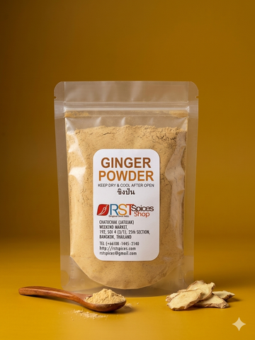 Jengibre en polvo sin azúcar añadida