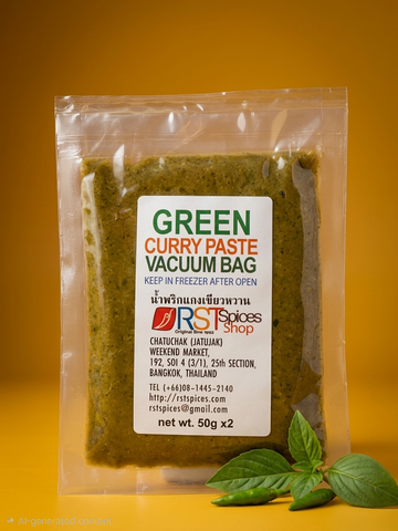 Green Curry Paste In Vacuum Bag